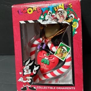 Vintage 1997 LOONEY TUNES Taz Tazmanian Devil "To My Sweetheart" Tree Ornament